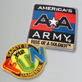 Custom embroidered patch with full 100% coverage, twill backing (2")